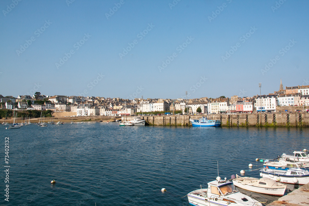 Panorama du  port du Rosmeur à Douarnenez, Finistère, Bretagne