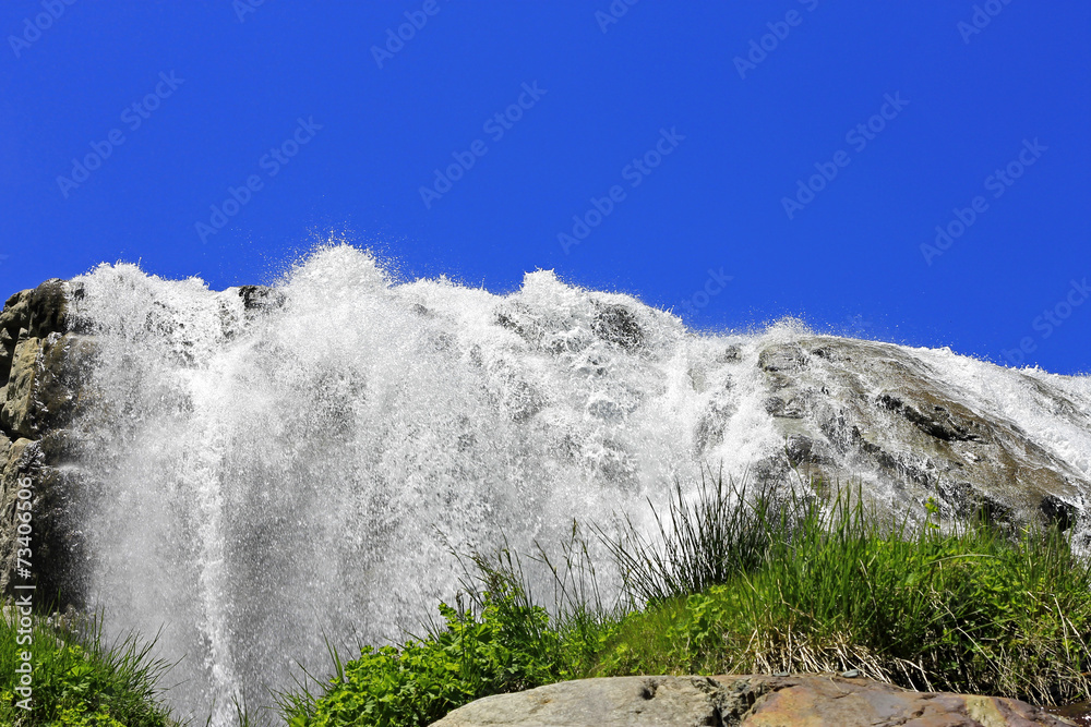 Alibek Waterfall. Dombay Mountains. The Northern Caucas