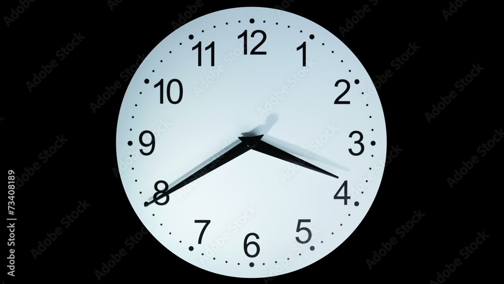 Clocks time-lapse with moving shadows from clock hands Clocks time-lapse with moving shadows from clock hands
