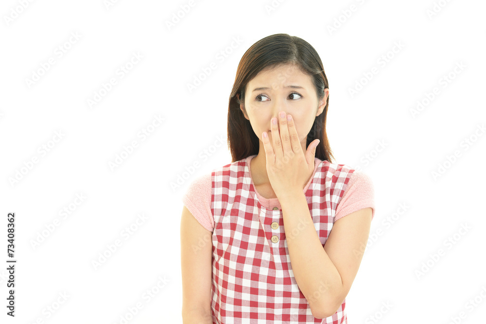 困惑した表情の主婦 困惑した表情の主婦