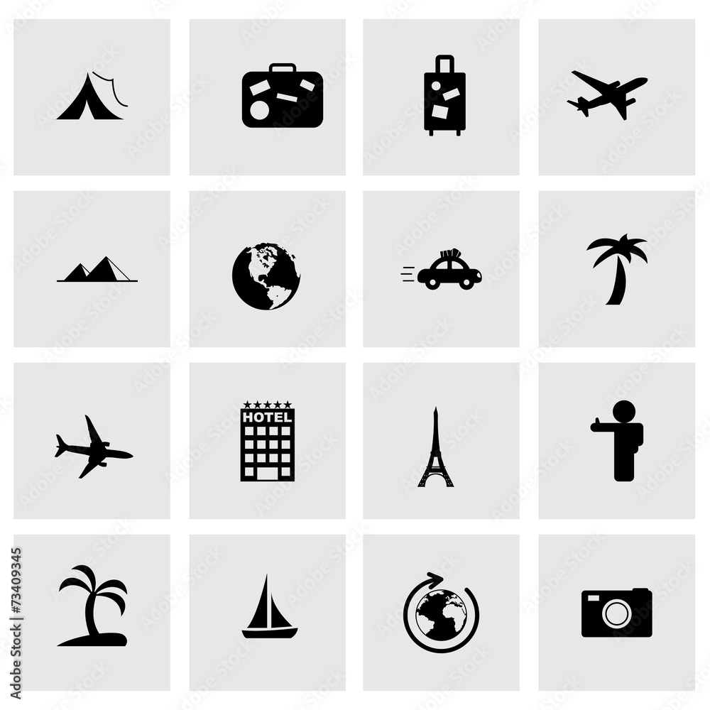 Vector travel icon set Vector travel icon set
