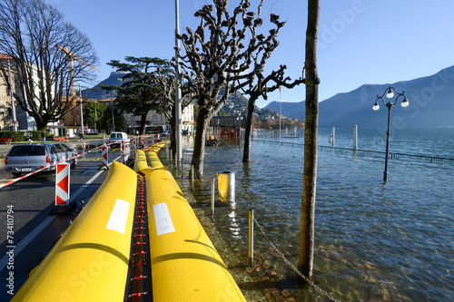 Fotografia The inundation of lake Lugano