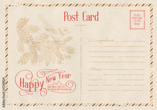 Backdrop of postal card.