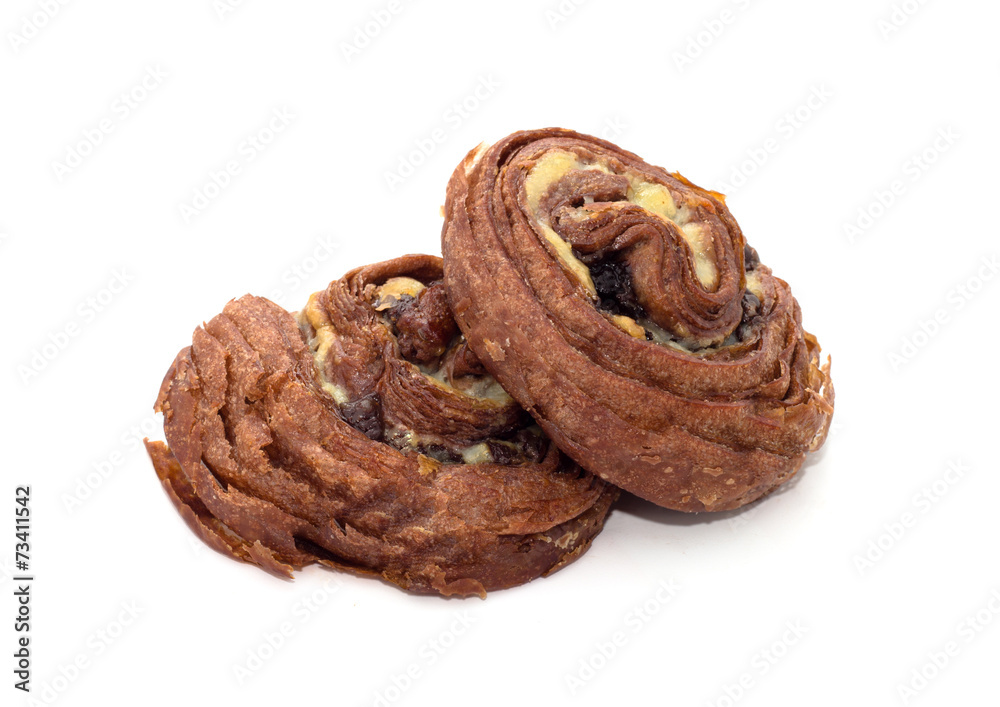 Cinnamon rolls on white background Cinnamon rolls on white background