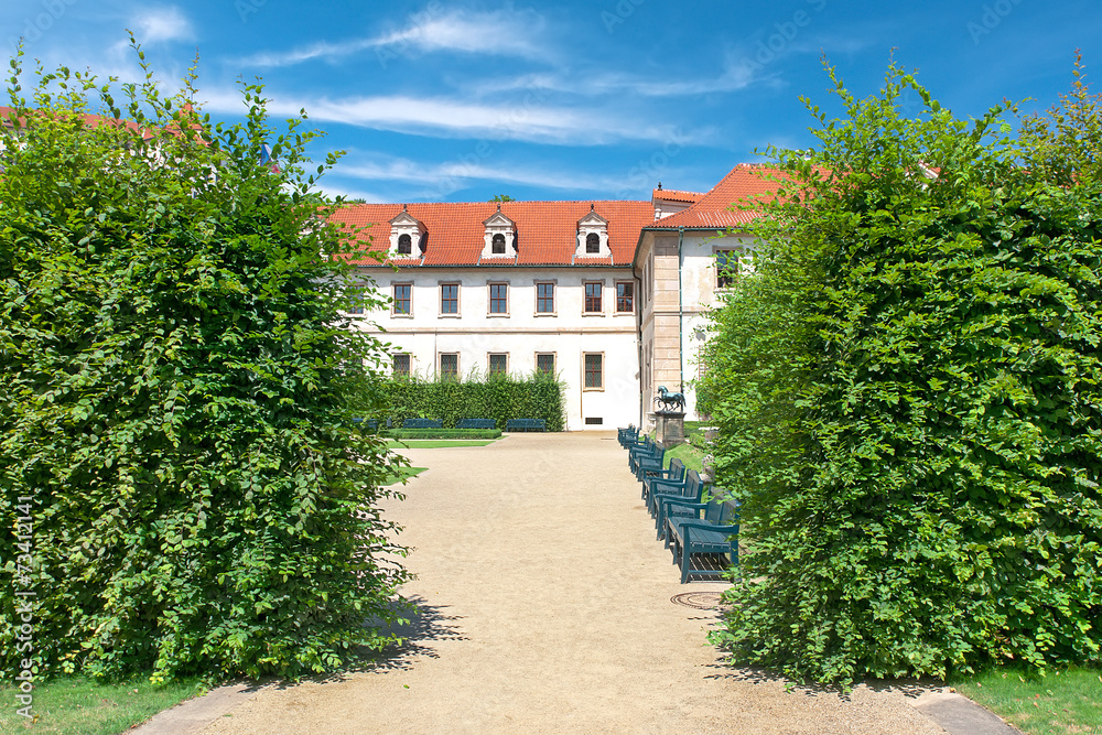 Prague, Czech Republic: Wallenstein Riding Hall in baroque garde