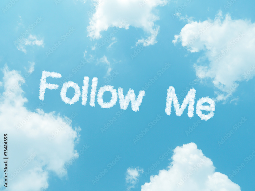 Fototapeta premium cloud words with design on blue sky background