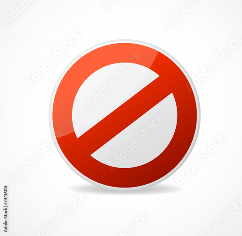 Vector No Sign Red isolated on white Free Download Vector No Sign Red isolated on white - GFXLoad