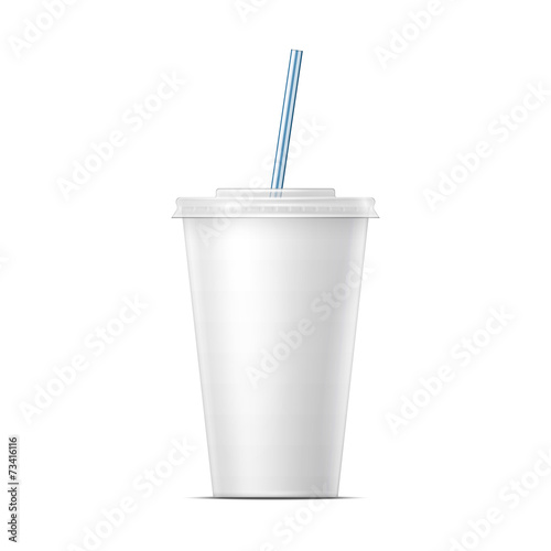 White paper soda cup template.