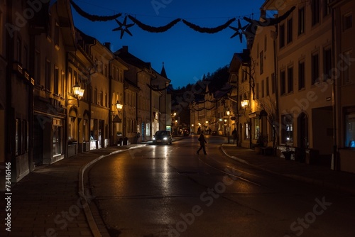 Wolfratshausen Altstadt bei Nacht