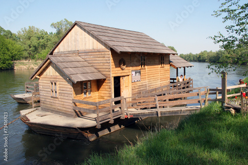 Old mill house on Mura river, Croatia