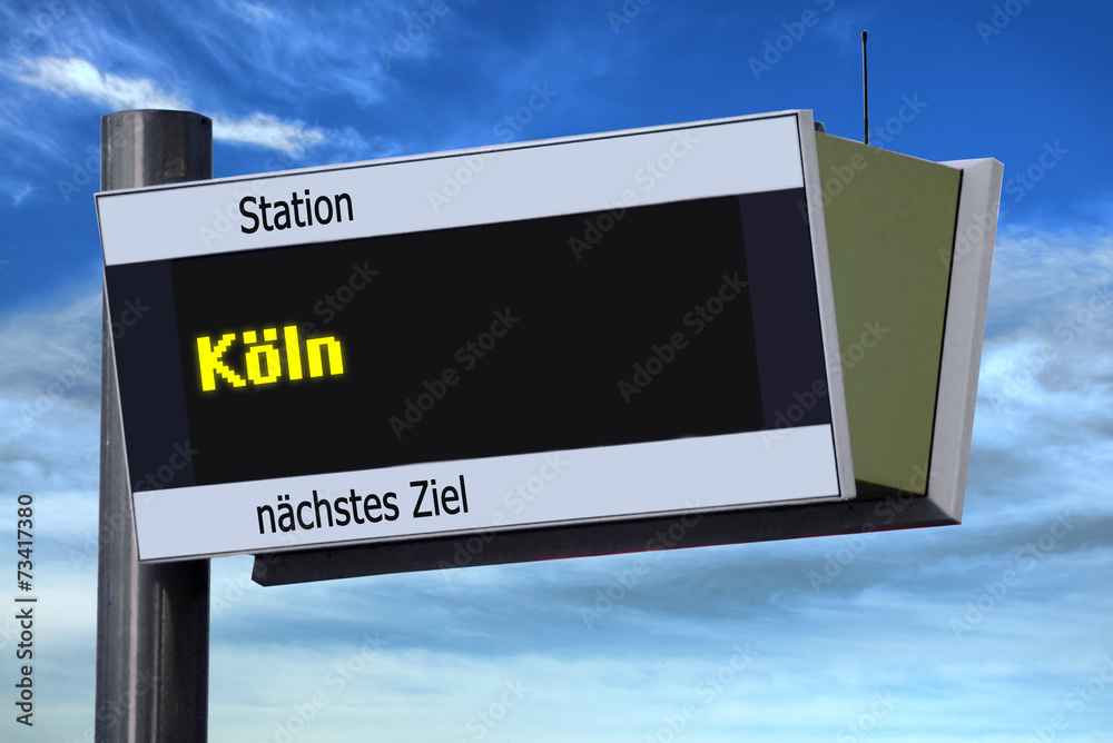 Anzeigetafel 6 - Köln
