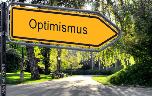 Strassenschild 25 - Optimismus