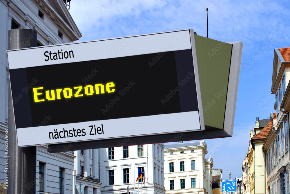 Fototapeta premium Anzeigetafel 7 - Eurozone