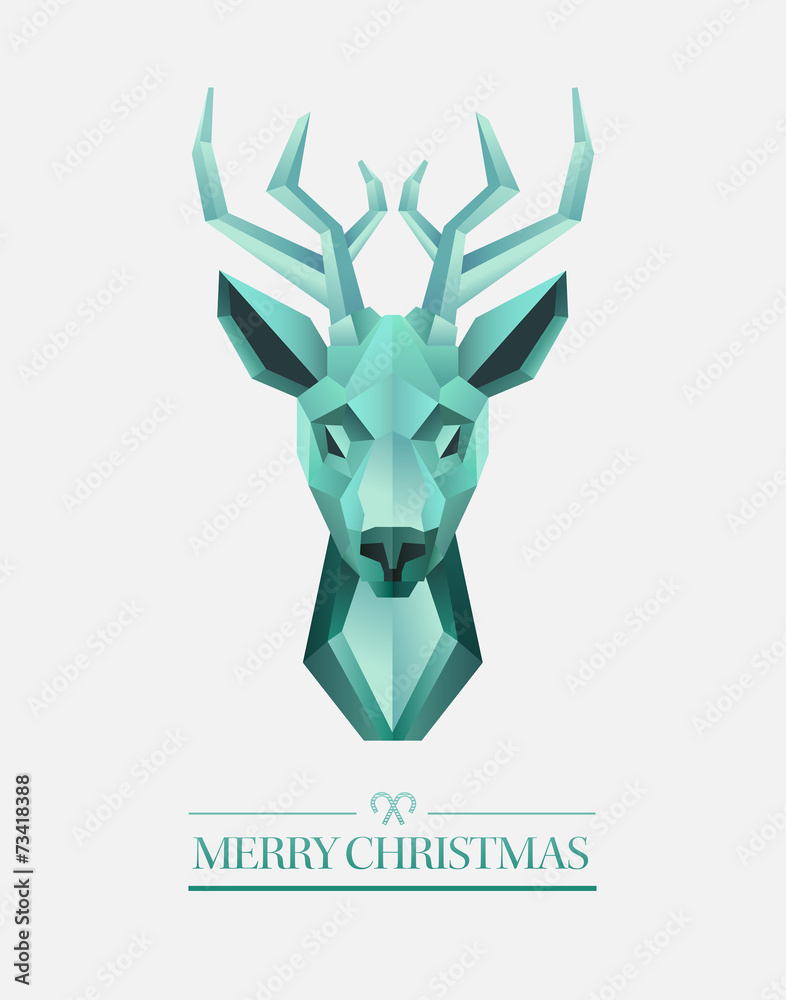 Merry christmas vector with hipster reindeer design Merry christmas vector with hipster reindeer design