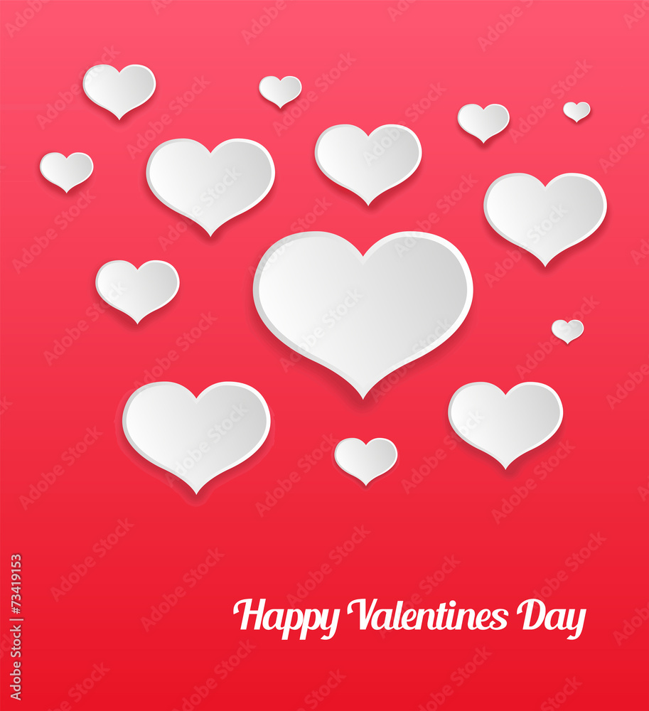 Happy valentines day vector with heart pattern