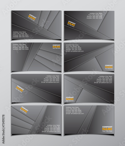 set of eight visit cards