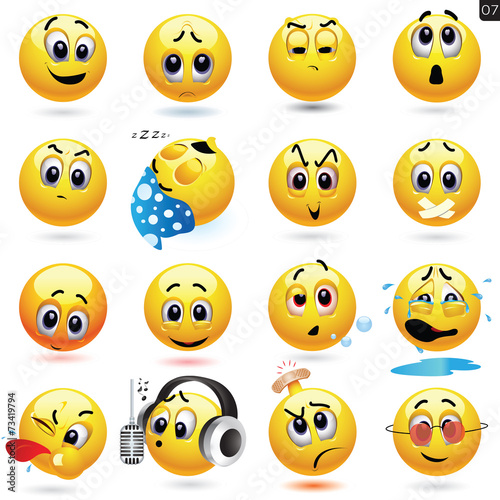 Vector set of smiley icons