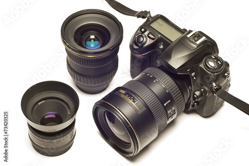 Fotografi Digital SLR With Lenses