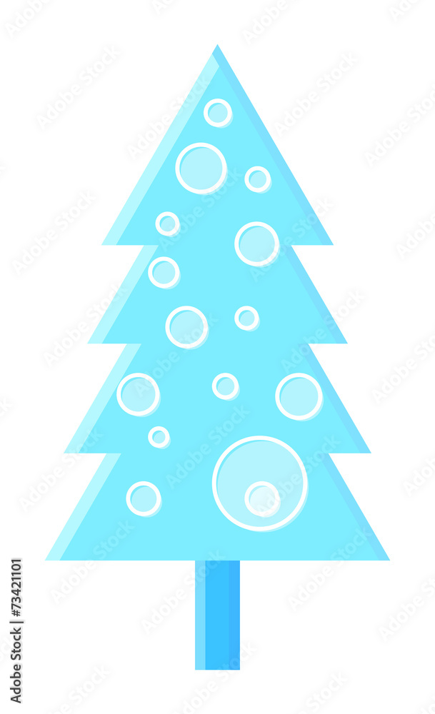 Fototapeta premium Circle Pattern Christmas Tree