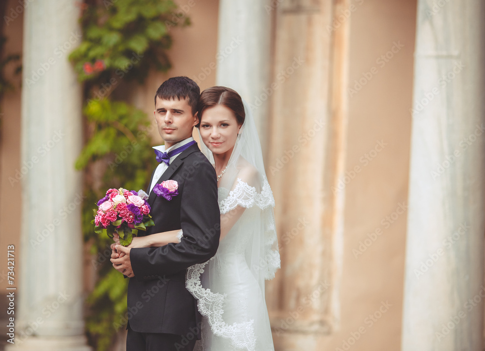 Bride groom wedding day