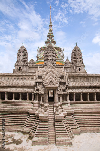 Miniature copy of Angkor Wat Temple at Temple of Emerald Buddha