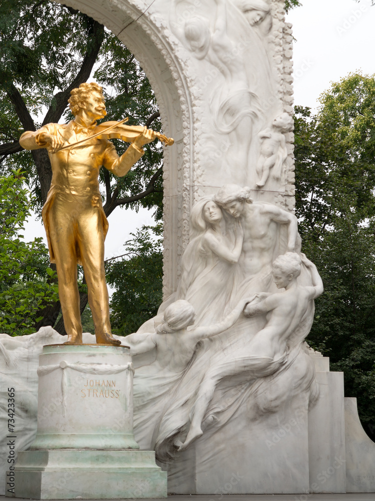 Obraz premium Johann Strauss Denkmal im Wiener Stadtpark
