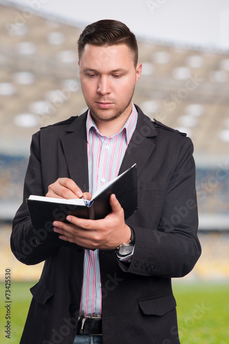 Fotografie Football scout at work