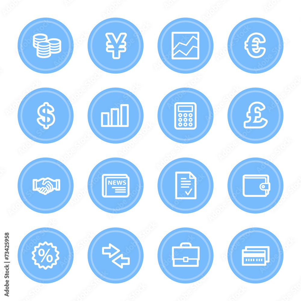 Finance web icons set