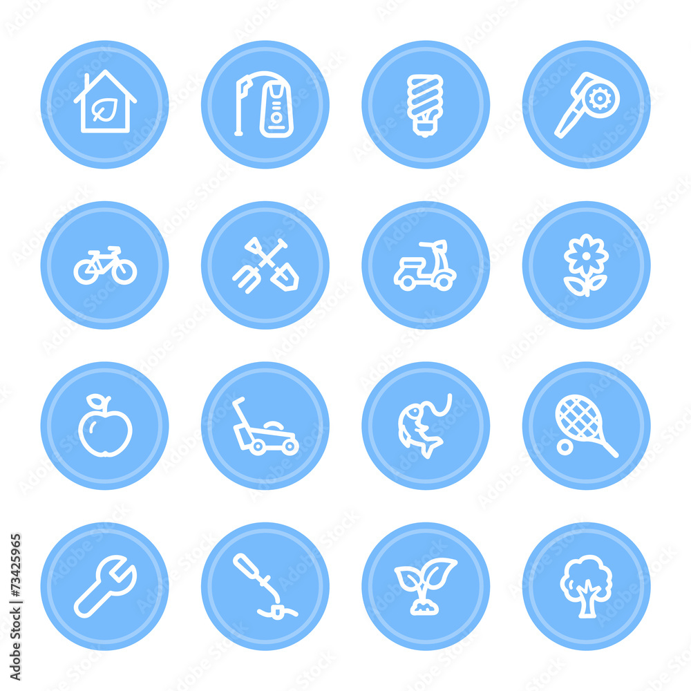 Gardening Equipment Web icons