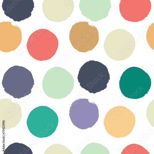 seamless vector pattern with colored circles