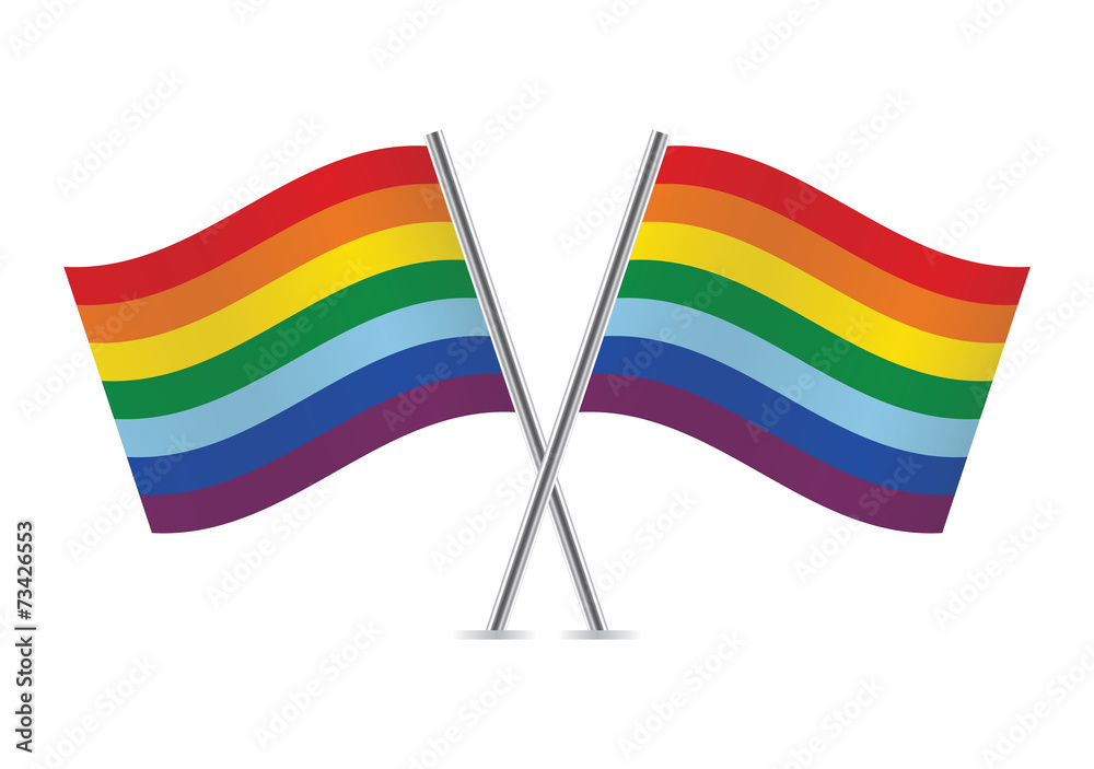 Rainbow Gay Flags Vector Illustration Stock Vector Adobe Stock