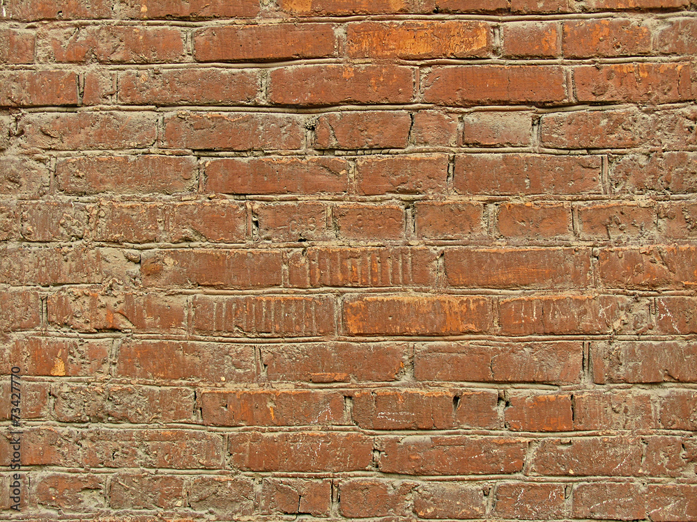 Texture of old orange brick wall Texture of old orange brick wall