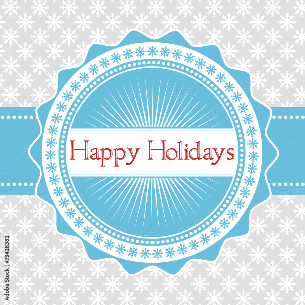 Naklejka premium Retro Snowflake Frame Background
