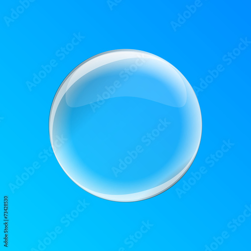 Bubble or glass vector sphere.
