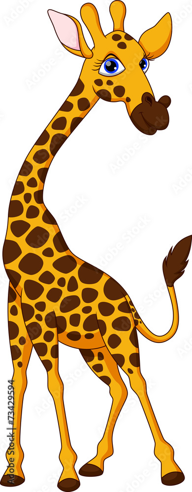 Obraz premium Cute giraffe cartoon