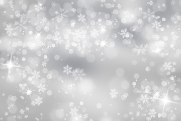 Silver snowflake with sparkle background