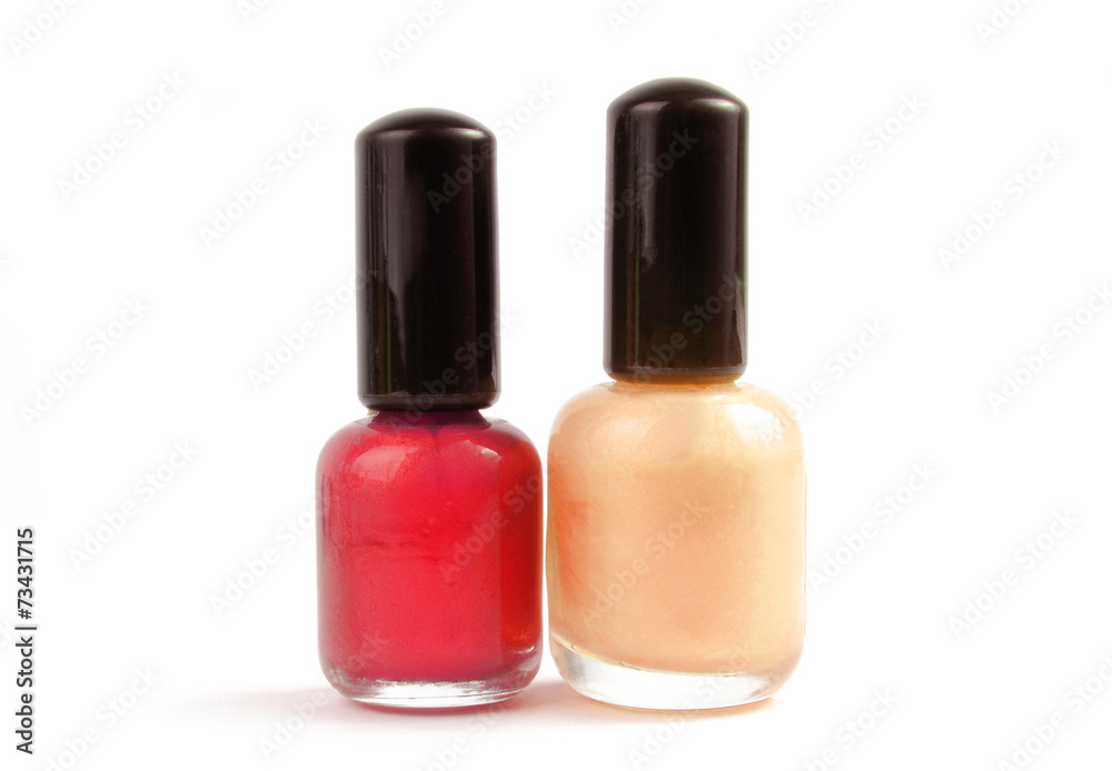 nail polish bottles isolated on white nail polish bottles isolated on white