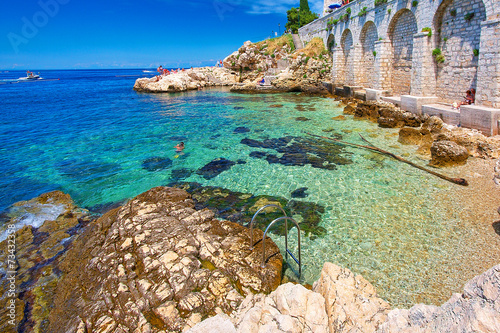 Bilde på lerret Błękitna zatoka Rovinj,Chorwacja.