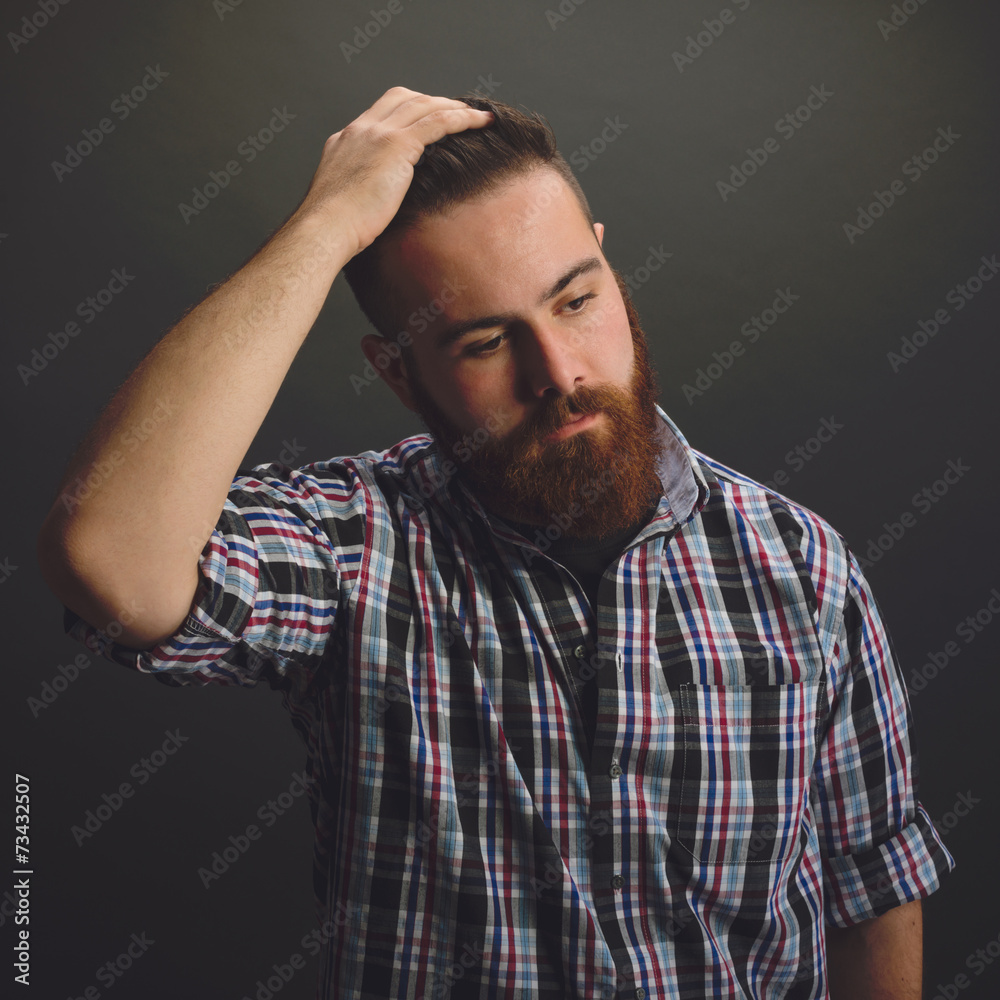 Portrait of a young Man with beard Portrait of a young Man with beard