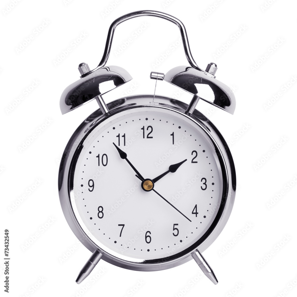 Five to two on a round alarm clock Five to two on a round alarm clock