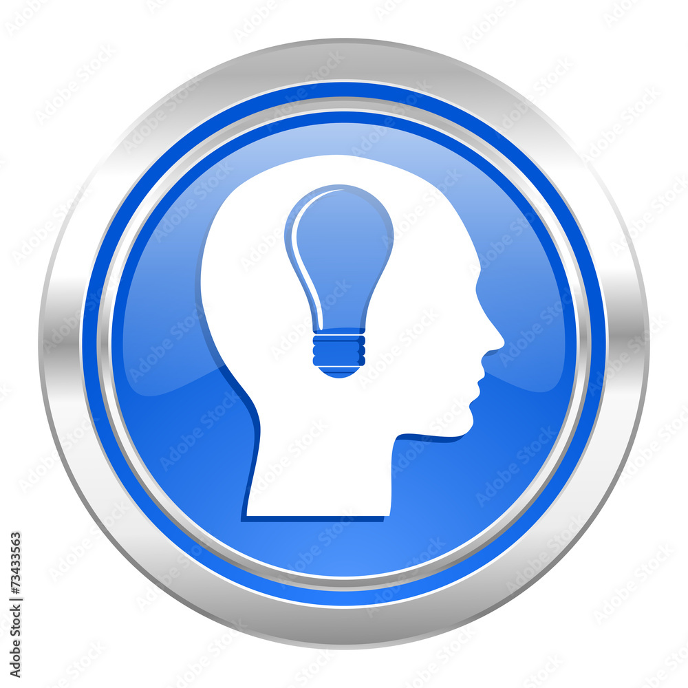 head icon, blue button, human head sign head icon, blue button, human head sign