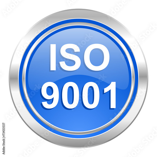 Wallpaper Mural iso 9001 icon, blue button Torontodigital.ca