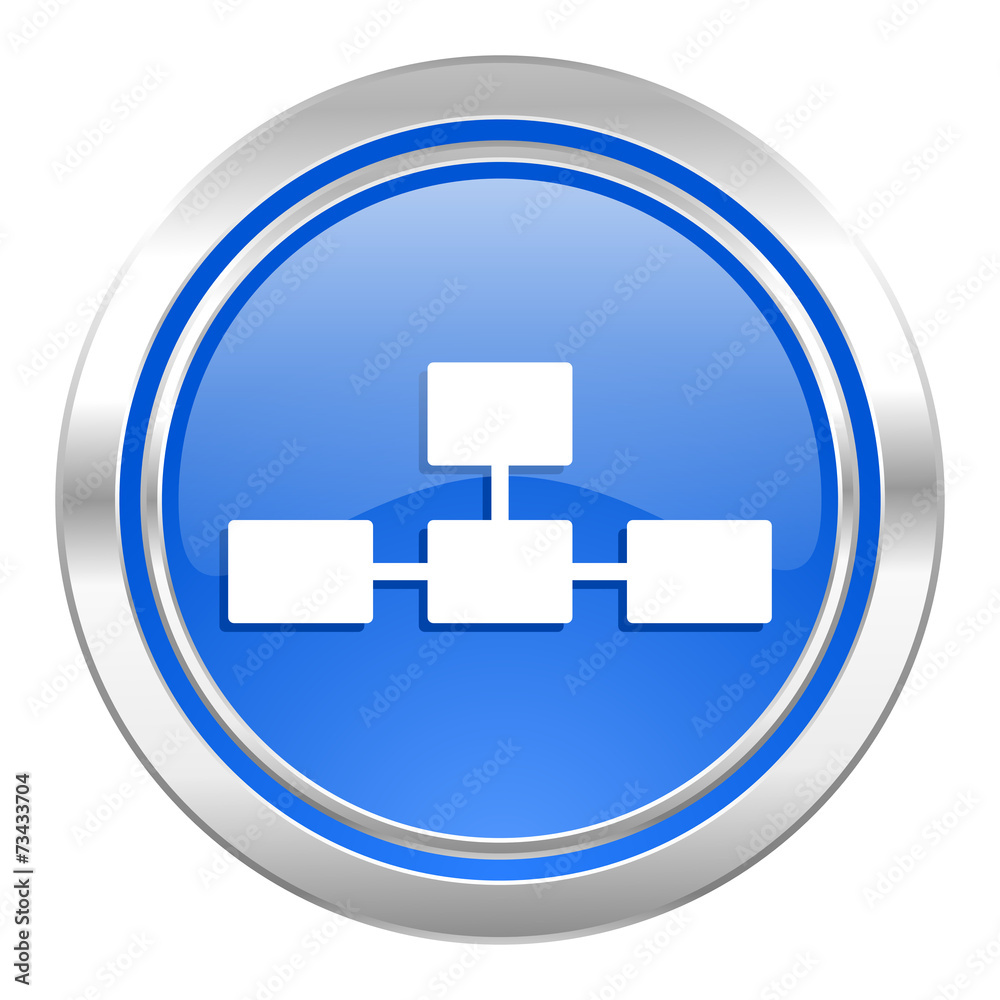 database icon, blue button database icon, blue button