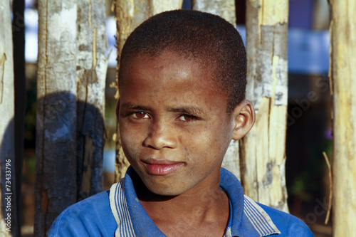 Cute african boy with beautiful smile photo