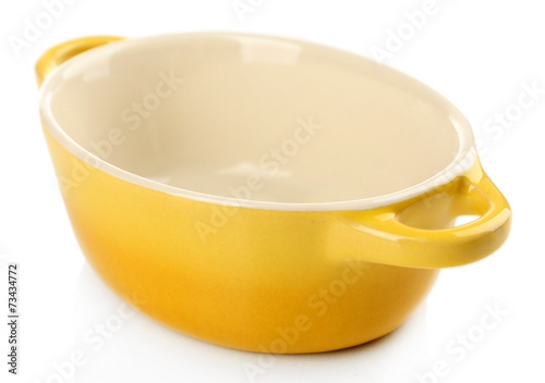 Obraz na plátne Ceramic pot. soup tureen isolated on white