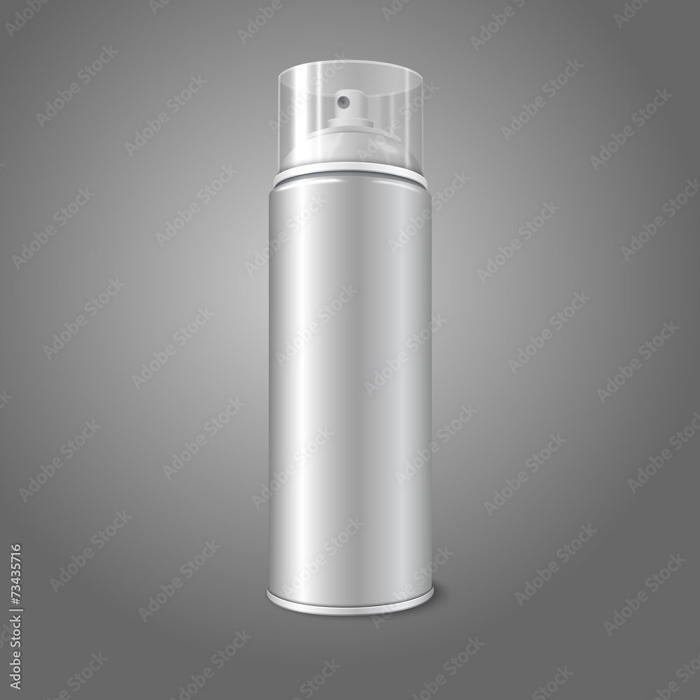 Blank vector aerosol spray metal 3D bottle can with transparent Blank vector aerosol spray metal 3D bottle can with transparent