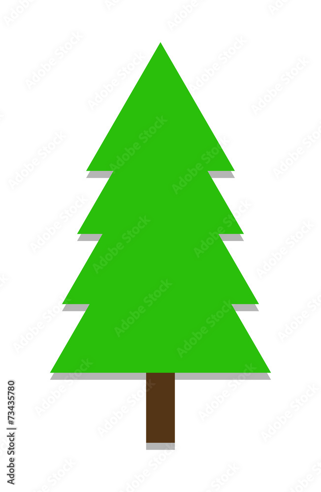 Isolated Green Christmas Tree Isolated Green Christmas Tree