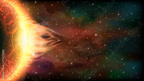 Space background. Layered