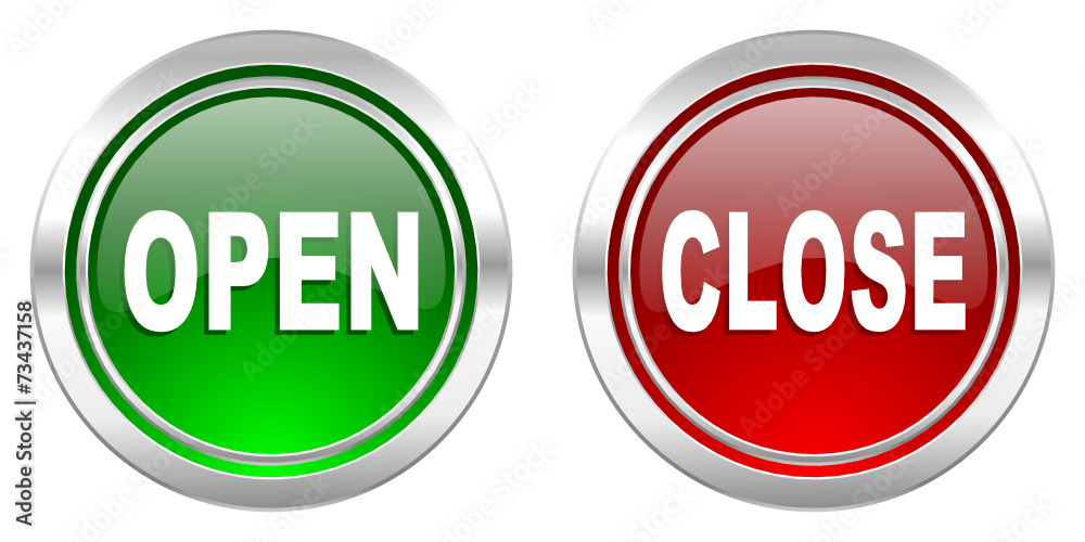 open close icon set เวกเตอร์สต็อก Adobe Stock