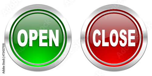 open close icon set